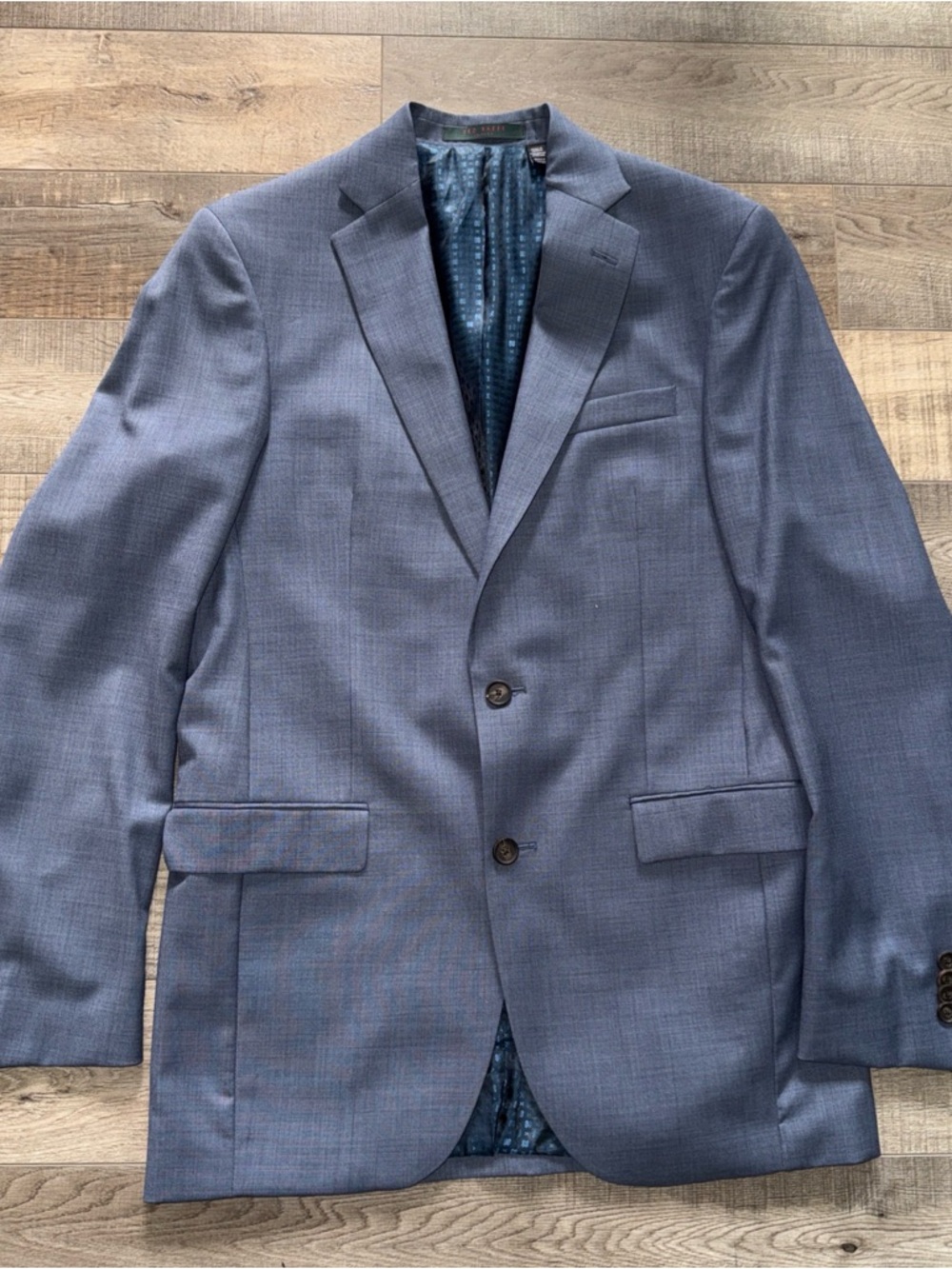 Ted Baker of London men’s blue suit 40 Long jacket, pants 34 long - Picture 2 of 16